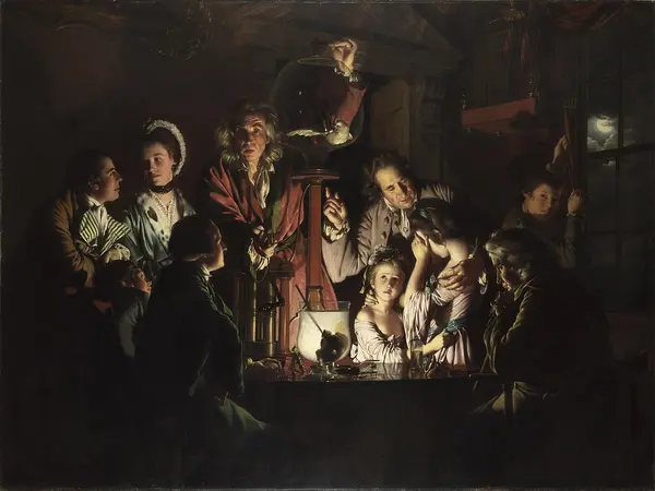 An Experiment on a Bird in the Air Pump by Joseph Wright